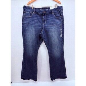 American Eagle Women's Plus Size Jeans Size 20 Curvy Bootcut Dark Wash NWT